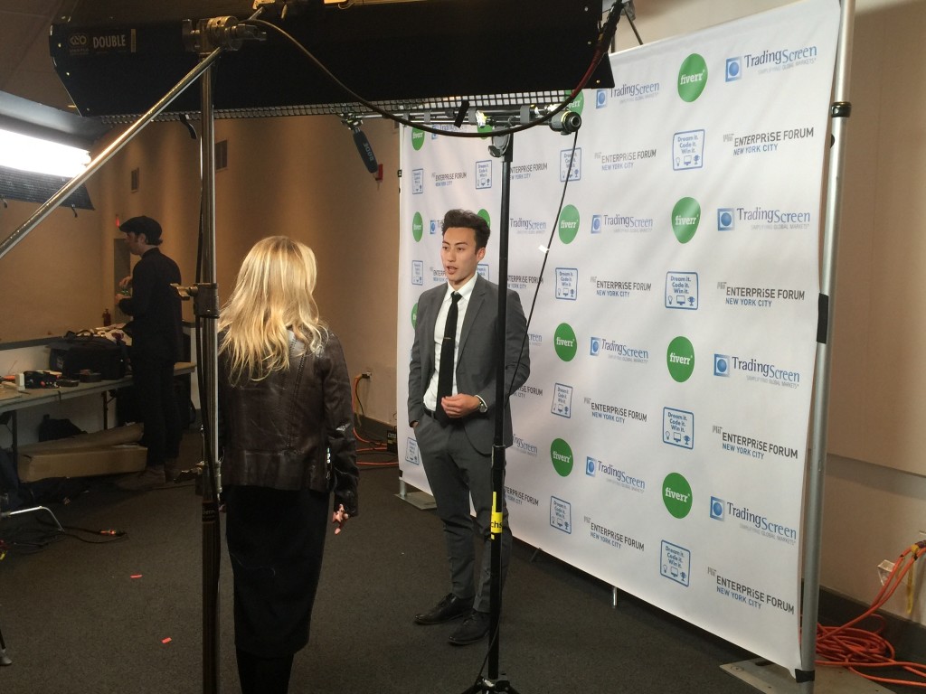 getting interviewed for Swimbuddy